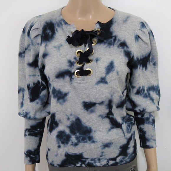 Sundays Zero Sweaters - Sundays Zero Tie Dye Puffy Sleeve Sweater